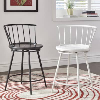 Olix Windsor Swivel Counter Stools with Low Back (Set of 2) by iNSPIRE Q Modern