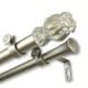 preview thumbnail 3 of 3, InStyleDesign Majesty 1 inch Diameter Adjustable Double Curtain Rod 120 to 170 inches - Light gold
