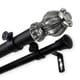 preview thumbnail 2 of 3, InStyleDesign Majesty 1 inch Diameter Adjustable Double Curtain Rod 120 to 170 inches - Black