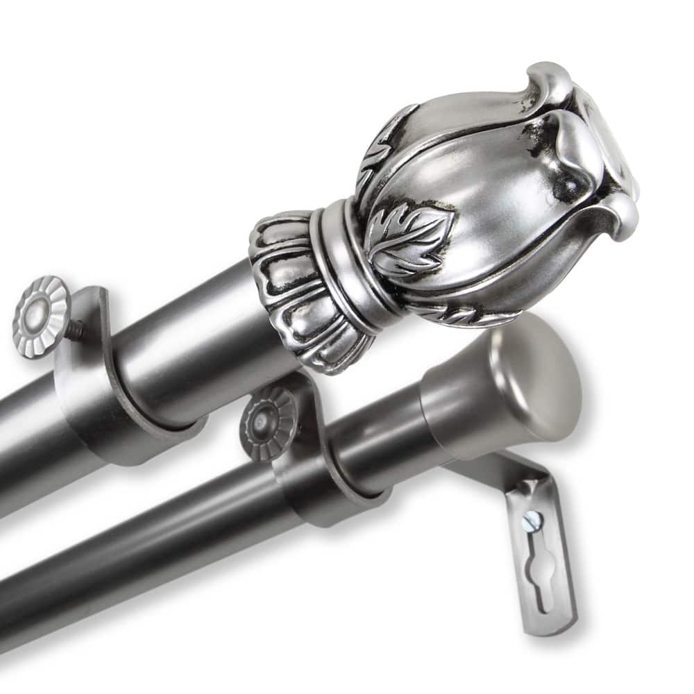 InStyleDesign Majesty 1 inch Diameter Adjustable Double Curtain Rod