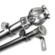 preview thumbnail 5 of 3, InStyleDesign Majesty 1 inch Diameter Adjustable Double Curtain Rod 120 to 170 inches - satin nickel