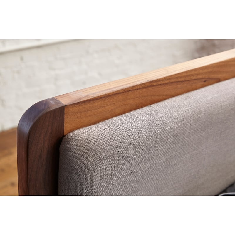 Rye Studio Kirkwood American Walnut Mid Century Modern King Platform Bed