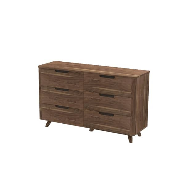 Shop Kirkwood American Walnut Mid Century Modern 6 Drawer Double