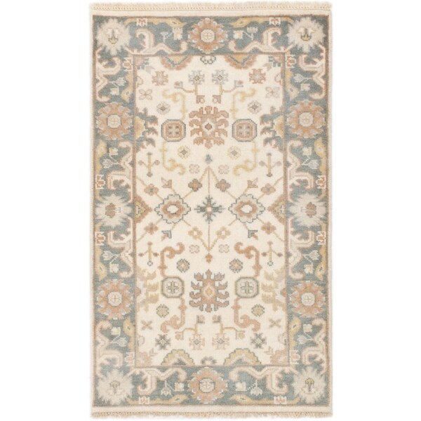 ECARPETGALLERY Hand-knotted Royal Ushak Cream Wool Rug - 3'0 x 5'0
