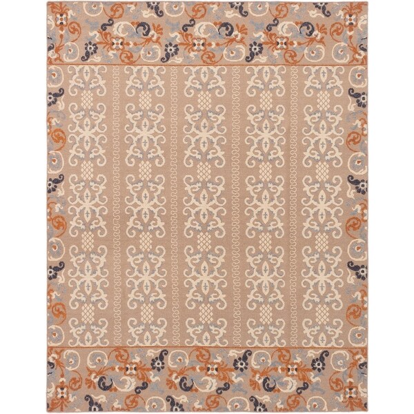 ECARPETGALLERY Flat-weave Tamar Tan Wool Sumak - 7'9 x 9'9
