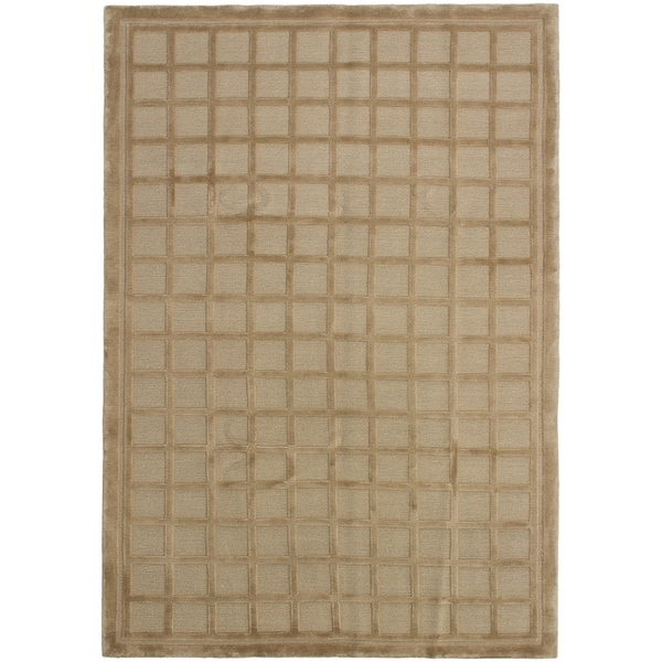 ECARPETGALLERY Hand-knotted Kathmandu Tan Wool Rug - 5'5 x 8'6