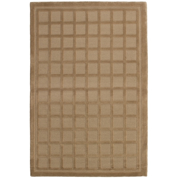 ECARPETGALLERY Hand-knotted Kathmandu Tan Wool Rug - 4'0 x 6'0