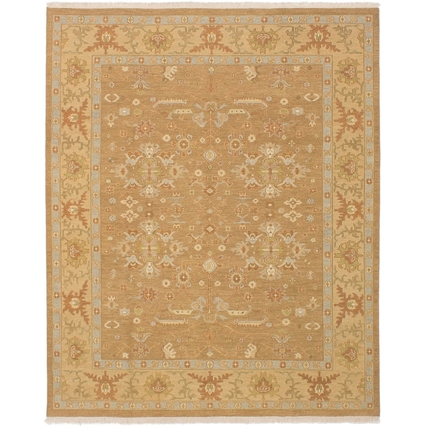 ECARPETGALLERY Flat-weave Lahor Finest Brown Wool Sumak - 7'11 x 9'10