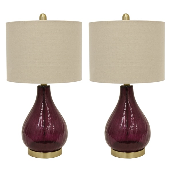 plum bedside lamps