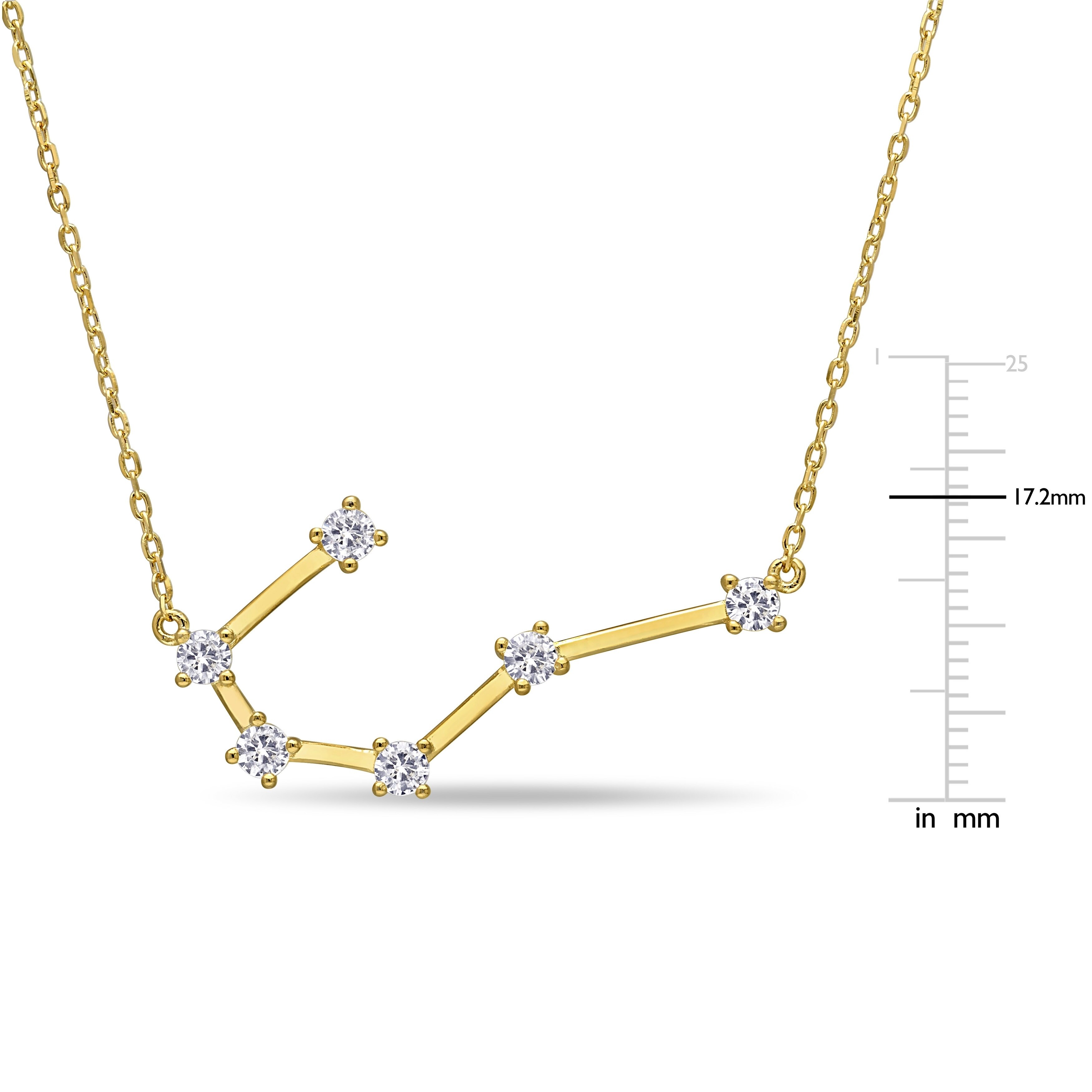 zodiac constellation necklace silver