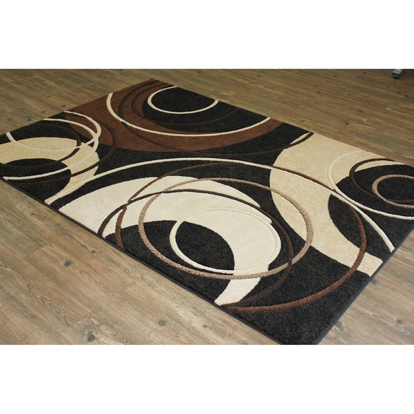Black Geometric 2x3 Rug - 2' X 3'