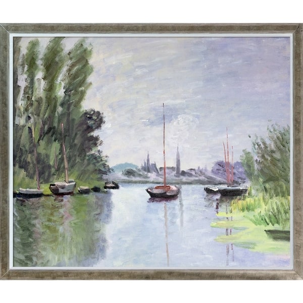 La Pastiche Claude Monet 'Argenteuil Seen from the Small Arm of the ...