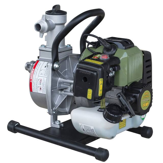 1" 2-Cycle Water Transfer Pump w 3/4" Garden Hose Adapter