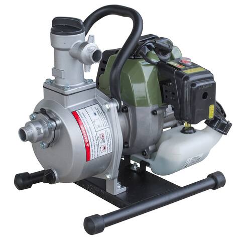 1" 2-Cycle Water Transfer Pump w 3/4" Garden Hose Adapter