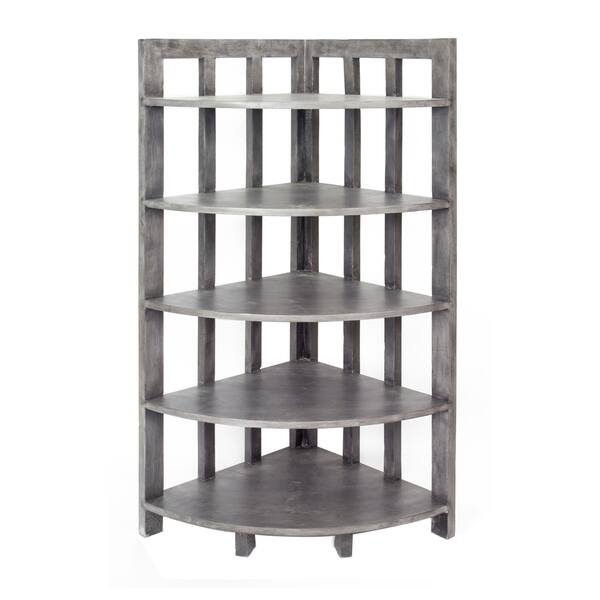 Shop Vale Corner Bookshelf Cabinet W 4 Storage Baskets On Sale