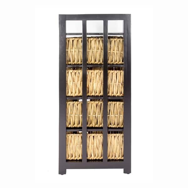 Shop Vale Corner Bookshelf Cabinet W 4 Storage Baskets On Sale