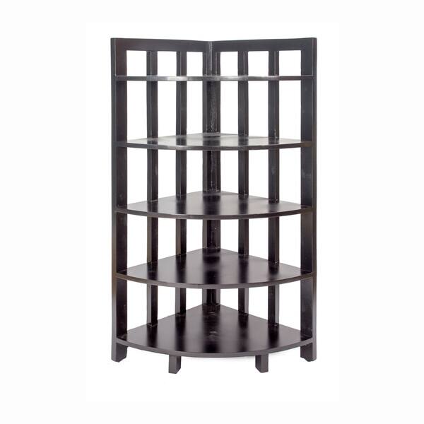 Shop Vale Corner Bookshelf Cabinet W 4 Storage Baskets On Sale