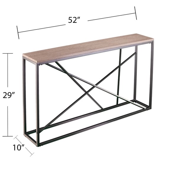 Strick & bolton sigrid faux marble skinny console store table