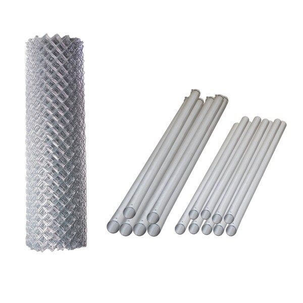 ALEKO Galvanized Steel Chain Link Fence 5X50 Feet Complete Kit