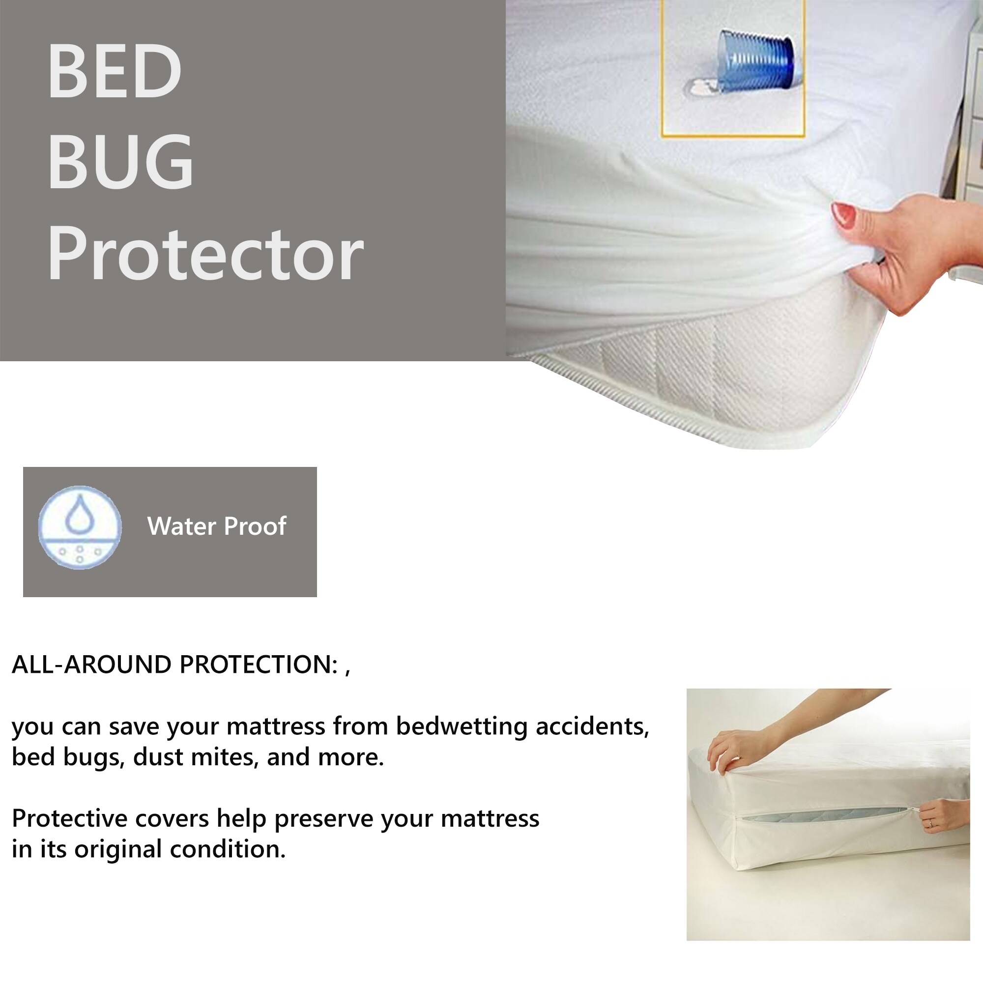 Shop Onetan 2 Mattress Or Box Spring Protector Covers Bed Bug