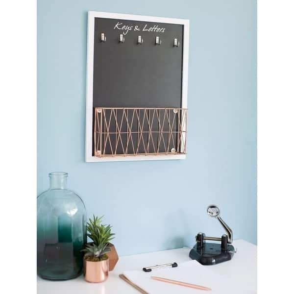 Shop Blu Monaco Wall Mount Mail Holder With Key Hooks And