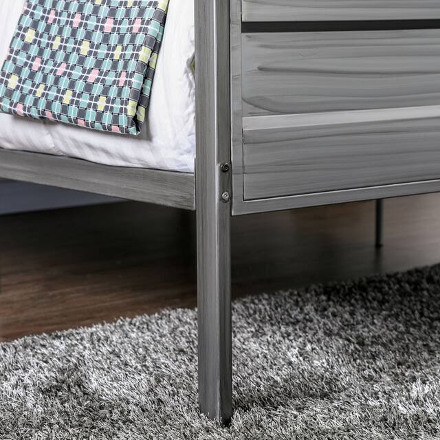 Carbon Loft Woolf Full Hand Brushed Silver 2-piece Platform Bed Set