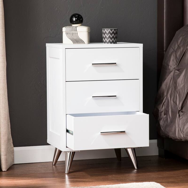 SEI Furniture Narva Mid-century Modern Storage Nightstand