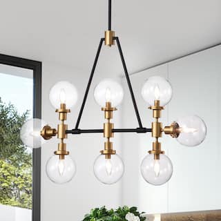 Itstar 8-light Gold Chandelier with Clear Glass Globe Shades