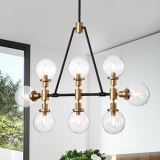Itstar 8-light Gold Chandelier with Clear Glass Globe Shades
