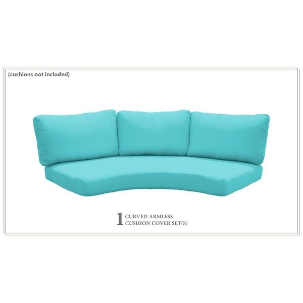 6 Inch Cushion Cover For High Back Curved Armless Sofa On High Back Curved Armless Sofa