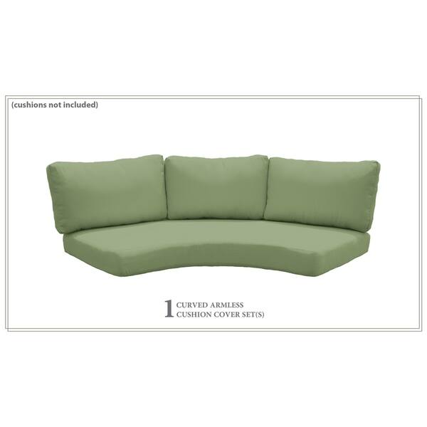 6 Inch Cushion Cover For High Back Curved Armless Sofa On High Back Curved Armless Sofa