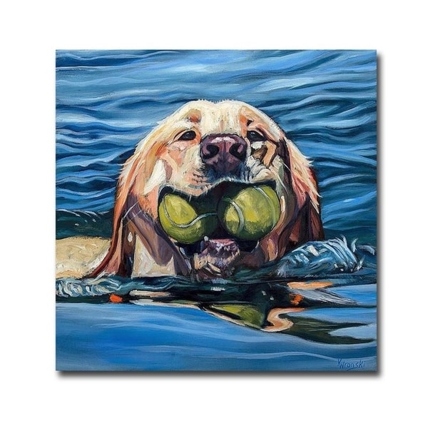 Fetch by Kathryn Wronski Gallery Wrapped Canvas Giclee Art (18 in x 18 in, Ready to Hang). Opens flyout.