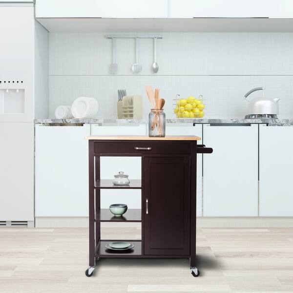 Shop Kinbor Rolling Kitchen Island Utility Kitchen Serving Cart