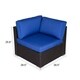 Kinbor 2-piece Outdoor Furniture Patio Love Seat All-Weather Sectional Wicker Corner Sofa - Thumbnail 16