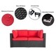 Kinbor 2-piece Outdoor Furniture Patio Love Seat All-Weather Sectional Wicker Corner Sofa - Thumbnail 8