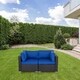 Kinbor 2-piece Outdoor Furniture Patio Love Seat All-Weather Sectional Wicker Corner Sofa - Thumbnail 13