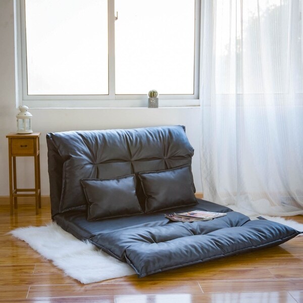 Shop Kinbor Folding Lazy Sofa Adjustable Floor Chair Sofa Lounger Bed w