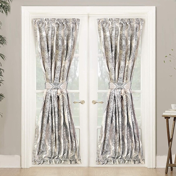 25 X 72 Inch Patio French Door Blackout Window Curtains