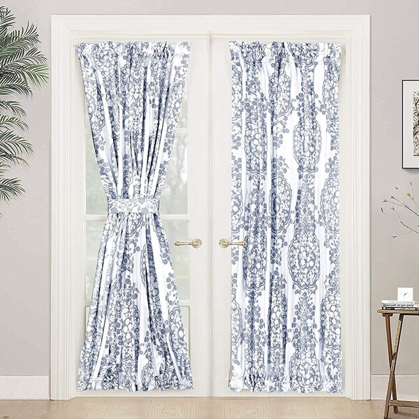 Curtains Drapes Valances French Door Curtain Panel Solid Rod