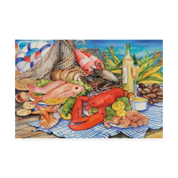 Kathleen Parr Mckenna 'Seafood Platter' Canvas Art - Bed Bath & Beyond ...