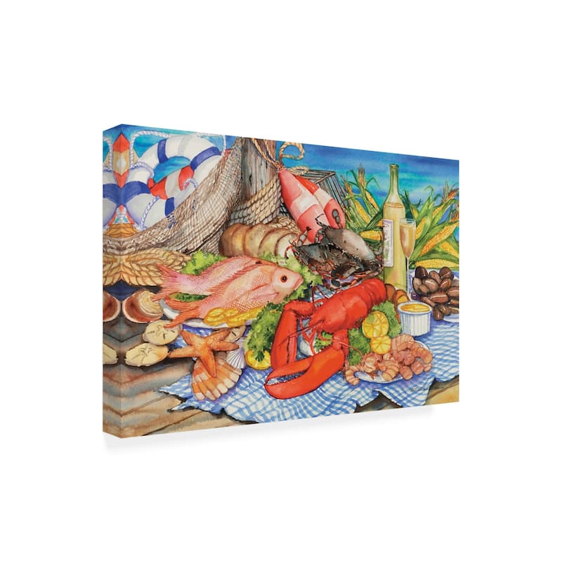 Kathleen Parr Mckenna 'seafood Platter' Canvas Art - Bed Bath & Beyond 