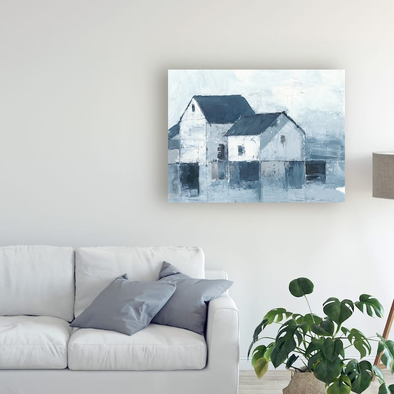 Ethan Harper 'Indigo Barns I' Canvas Art
