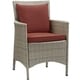 preview thumbnail 7 of 34, Havenside Home Bocabec Beige Patio Wicker Rattan Dining Armchair