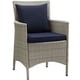 preview thumbnail 19 of 34, Havenside Home Bocabec Beige Patio Wicker Rattan Dining Armchair