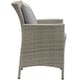 preview thumbnail 14 of 34, Havenside Home Bocabec Beige Patio Wicker Rattan Dining Armchair