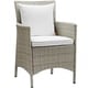 preview thumbnail 34 of 34, Havenside Home Bocabec Beige Patio Wicker Rattan Dining Armchair
