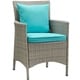 preview thumbnail 31 of 34, Havenside Home Bocabec Beige Patio Wicker Rattan Dining Armchair