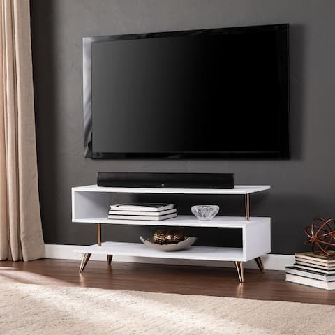 Malsby Sills White Low Profile TV Stand