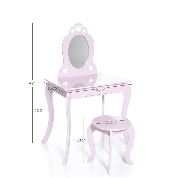 girl vanity table with mirror