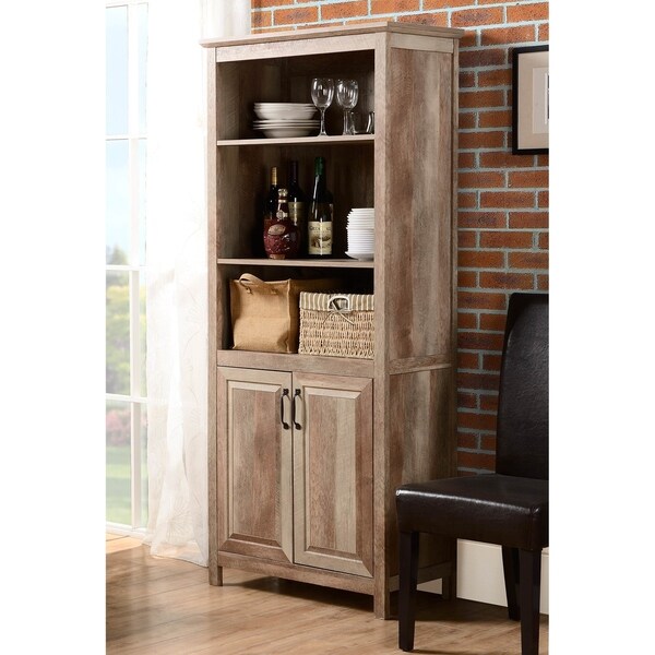 Natural Wood 2-door Display Cabinet